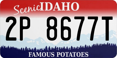 ID license plate 2P8677T