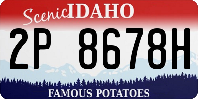 ID license plate 2P8678H
