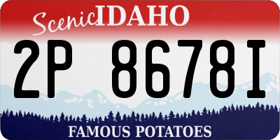 ID license plate 2P8678I