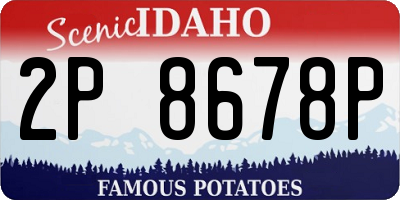 ID license plate 2P8678P