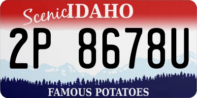 ID license plate 2P8678U