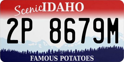 ID license plate 2P8679M