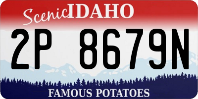 ID license plate 2P8679N