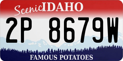 ID license plate 2P8679W