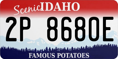 ID license plate 2P8680E