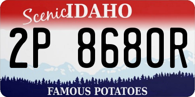 ID license plate 2P8680R