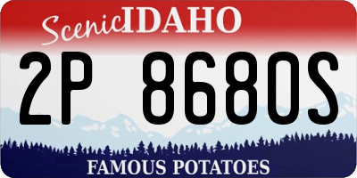 ID license plate 2P8680S