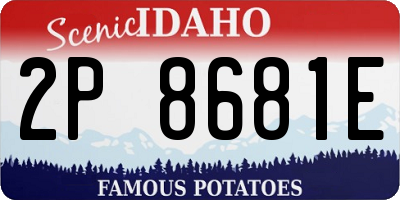 ID license plate 2P8681E