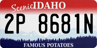 ID license plate 2P8681N
