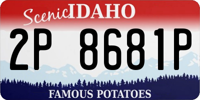 ID license plate 2P8681P