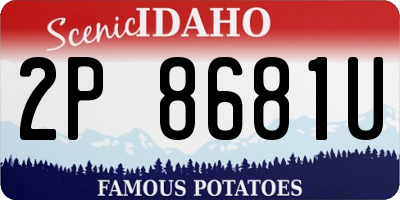 ID license plate 2P8681U