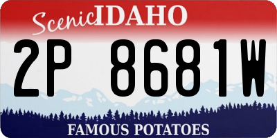 ID license plate 2P8681W