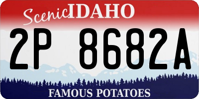 ID license plate 2P8682A