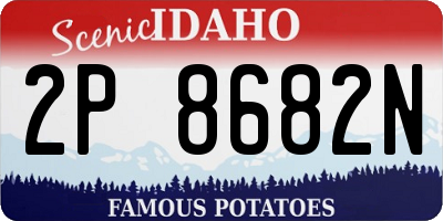 ID license plate 2P8682N