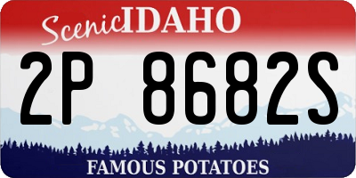 ID license plate 2P8682S