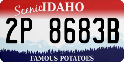 ID license plate 2P8683B
