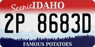 ID license plate 2P8683D