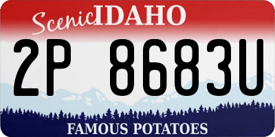 ID license plate 2P8683U