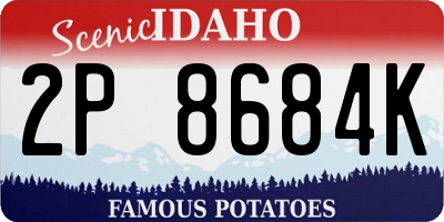 ID license plate 2P8684K