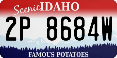 ID license plate 2P8684W