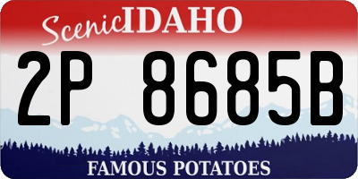 ID license plate 2P8685B
