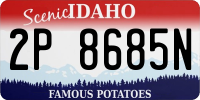 ID license plate 2P8685N