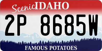 ID license plate 2P8685W