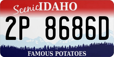 ID license plate 2P8686D
