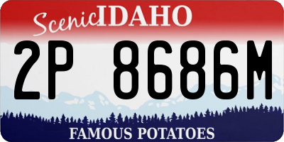 ID license plate 2P8686M