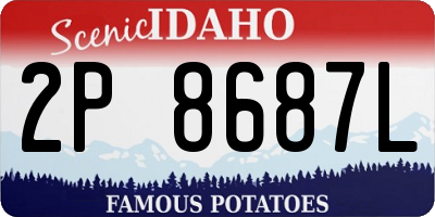 ID license plate 2P8687L
