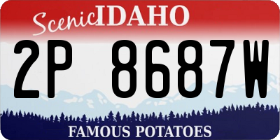 ID license plate 2P8687W