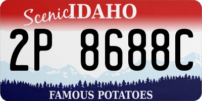 ID license plate 2P8688C