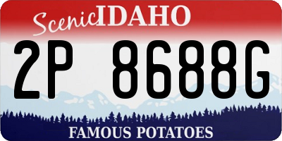 ID license plate 2P8688G