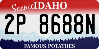 ID license plate 2P8688N