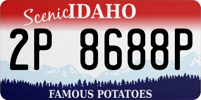 ID license plate 2P8688P