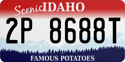 ID license plate 2P8688T