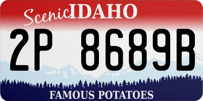 ID license plate 2P8689B