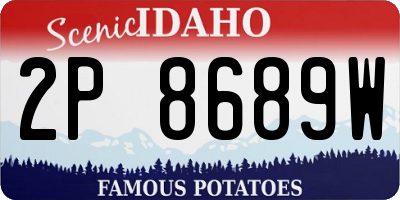 ID license plate 2P8689W