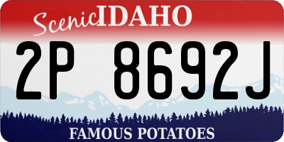 ID license plate 2P8692J