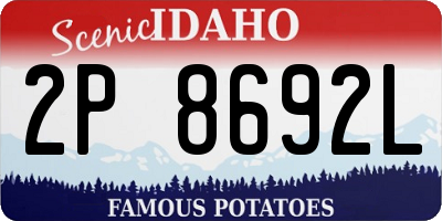 ID license plate 2P8692L