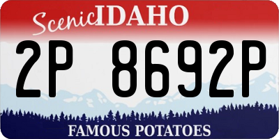 ID license plate 2P8692P