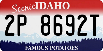 ID license plate 2P8692T