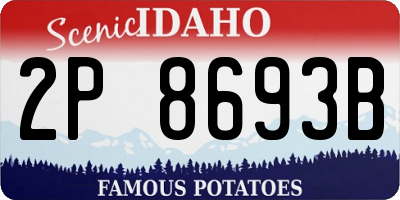 ID license plate 2P8693B