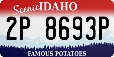 ID license plate 2P8693P