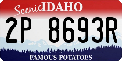 ID license plate 2P8693R