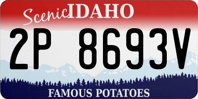 ID license plate 2P8693V