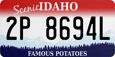 ID license plate 2P8694L