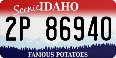 ID license plate 2P8694O