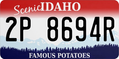 ID license plate 2P8694R