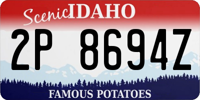 ID license plate 2P8694Z